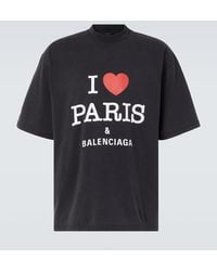 Balenciaga - T-Shirt I Love Paris Aus Baumwolle - Lyst