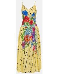 Christopher Kane - Floral Cotton Midi Dress - Lyst