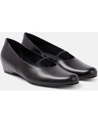 The Row - Marion Leather Ballet Flats - Lyst