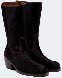 Dries Van Noten - Calf Hair Mid-Calf Boots - Lyst