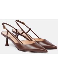 Gianvito Rossi - Ascent 55 Leather Slingback Pumps - Lyst