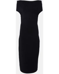 TOTEME - Knitted Off-Shoulder Midi Dress - Lyst