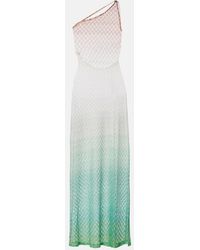 Missoni - Open-Knit One-Shoulder Lame Beach Cover-Up - Lyst