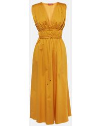 Altuzarra - Midikleid Fiona Aus Einem Baumwollgemisch - Lyst