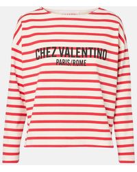 Valentino - Longsleeve Chez Aus Baumwoll-Jersey - Lyst