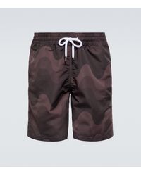 Ssense Uomo Sport & Swimwear Costumi da bagno Pantaloncini da bagno Brown Leopard Swim Shorts 
