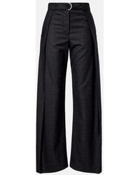 Loewe - Pantalones Barrel A Cuadros Con Cinturon - Lyst