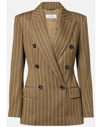 Max Mara - Balta Pinstripe Double-Breasted Blazer - Lyst