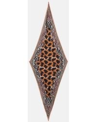 Etro - Rombetto Leopard-Print Silk Scarf - Lyst
