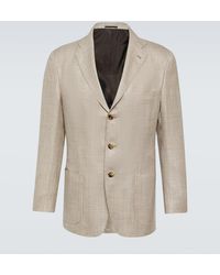 Kiton - Cashmere, Wool, Silk And Linen Blazer - Lyst