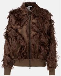 Brunello Cucinelli - Feather-Trimmed Jacket - Lyst