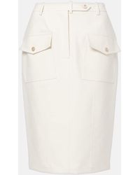 Tom Ford - Falda Midi De Mezcla De Algodon - Lyst