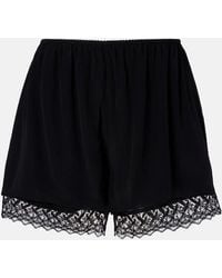Simone Rocha - Lace-Trimmed Satin Shorts - Lyst