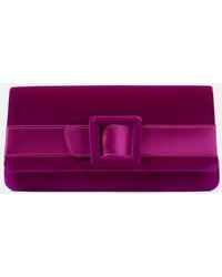 Manolo Blahnik - Maygot Velvet Clutch - Lyst