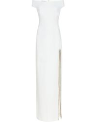 Stella McCartney Verzierte Robe aus Crêpe - Weiß