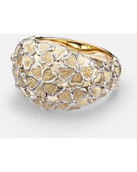 Yvonne Léon - Dome Fleurie 9Kt Ring With Diamonds - Lyst