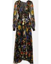 RIXO London - Meera Floral Fil Coupe Silk-blend Gown - Lyst