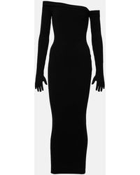 Jean Paul Gaultier - Asymmetric Neck Maxi Dress - Lyst