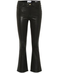 frame denim leather pants