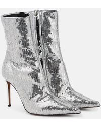 Alexandre Vauthier - Ankle Boots Mit Pailletten - Lyst