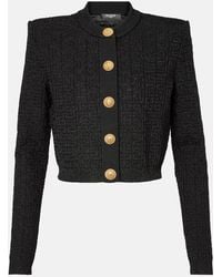Balmain - Cardigan Pb Labyrinth Aus Lame - Lyst