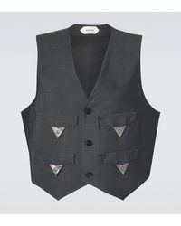 Versace - Wool-Mohair Vest - Lyst