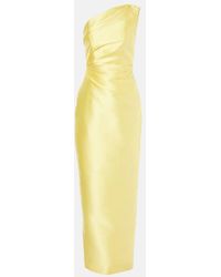 Solace London - Kira One-Shoulder Twill Maxi Dress - Lyst