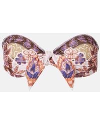 Alexandra Miro - Savannah Printed Bandeau Bikini Top - Lyst