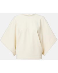 FFORME - Tenley Draped Wool-Blend Crepe Top - Lyst