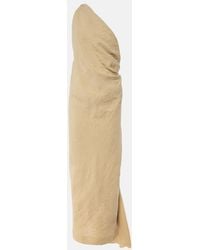 TOVE - Riya Draped Linen Maxi Dress - Lyst