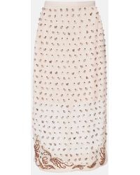 Dries Van Noten - Embellished Sheer Midi Skirt - Lyst