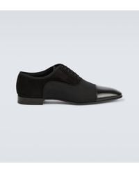 Christian Louboutin - Greggo Leather-trimmed Oxford Shoes - Lyst