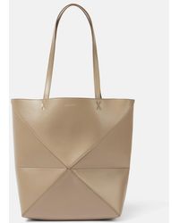 Loewe - Puzzle Fold Medium Leather Tote Bag - Lyst