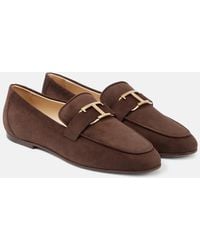 Tod's - Loafers T Timeless Aus Veloursleder - Lyst