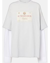 Acne Studios - Camiseta De Jersey De Algodon Con Logo - Lyst