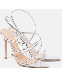 Gianvito Rossi - Ettie 105 Metallic Leather Sandals - Lyst