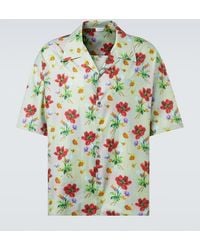 Loewe - Floral Cotton And Silk Twill Bowling Shirt - Lyst