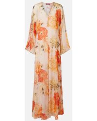 Max Mara - Angus Floral Silk Chiffon Maxi Dress - Lyst