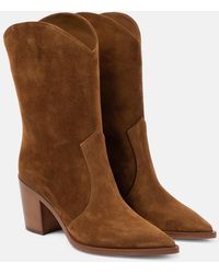 Gianvito Rossi - Denver Suede Boots - Lyst