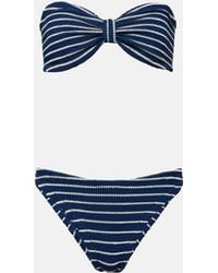 Hunza G - Jean Striped Bikini - Lyst