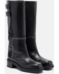 Jimmy Choo - Brooklyn Leather Biker Boots - Lyst