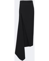Givenchy - Asymmetric Wool Midi Skirt - Lyst