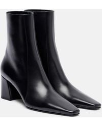 Saint Laurent - Rainer Leather Ankle Boots - Lyst