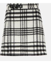 JW Anderson - Checked Wool-blend Miniskirt - Lyst