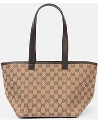 Gucci - Totissima Small Leather-trimmed Tote Bag - Lyst