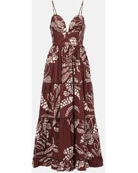 Poupette - Milena Printed Tiered Maxi Dress - Lyst