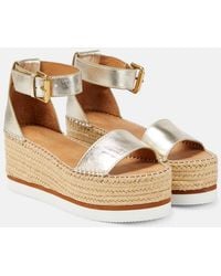 See By Chloé - Glyn Leather Platform Espadrille Sandals - Lyst