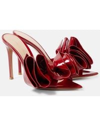 Gianvito Rossi - Gabrielle 105 Ruffled Patent Leather Mules - Lyst