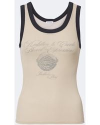 Acne Studios - Printed Ribbed-Knit Tank Top - Lyst