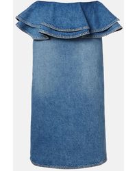 Plan C - Midirock Aus Denim - Lyst